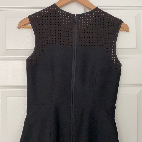 J. Crew Perforated A-Line Black Dress Size 0 - Picture 7 of 12